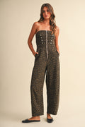 LEOPARD TUBETOP NAPOLEON JUMPSUIT