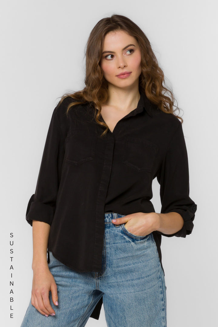 VELVET HEART RILEY TOP--BLACK