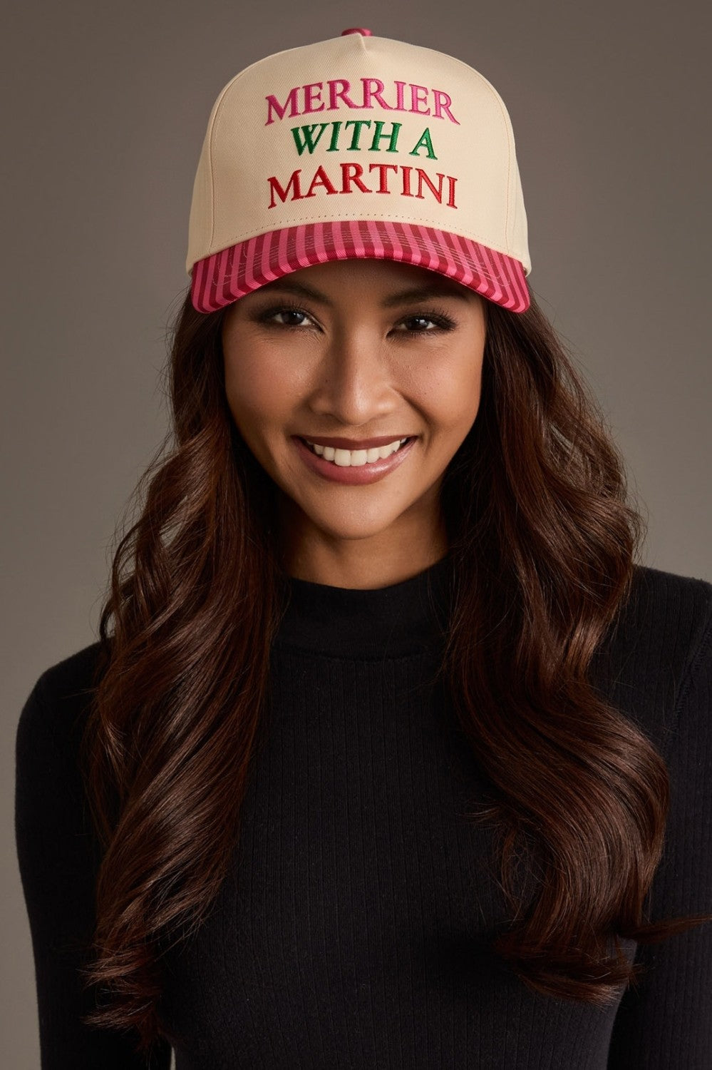 MERRIER WITH A MARTINI TRUCKER HAT