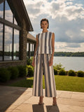 TEXTURED STRIPE POCKETED PANT