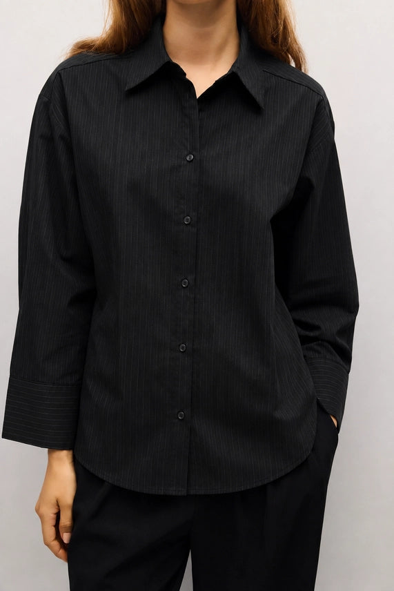 THE ALEXANDRA TOP--BLACK