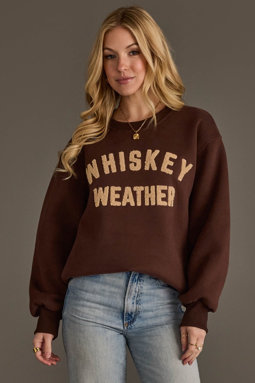 DK BROWN TAN WHISKEY WEATHER SWEATSHIRT