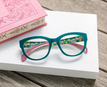 PEEPERS BLUE LIGHT READERS--TEAL/FLORAL