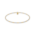 TRIPLE 2-TONE 3MM BEADED BRACELET