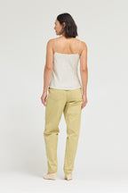 POLKA DOT DAINTY RIDGE TANK--IVORY/BLACK
