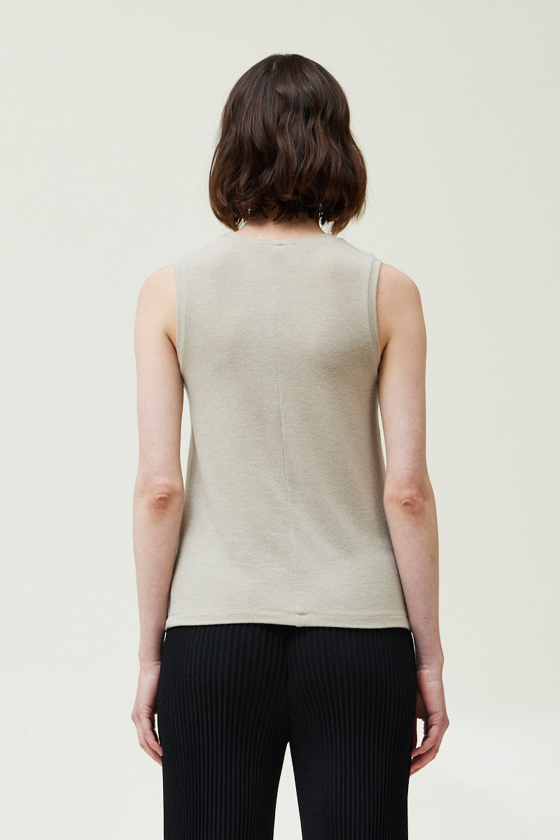 JERSEY TANK TOP--ECRU
