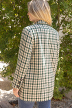 TWEED PLAID BLAZER/COAT