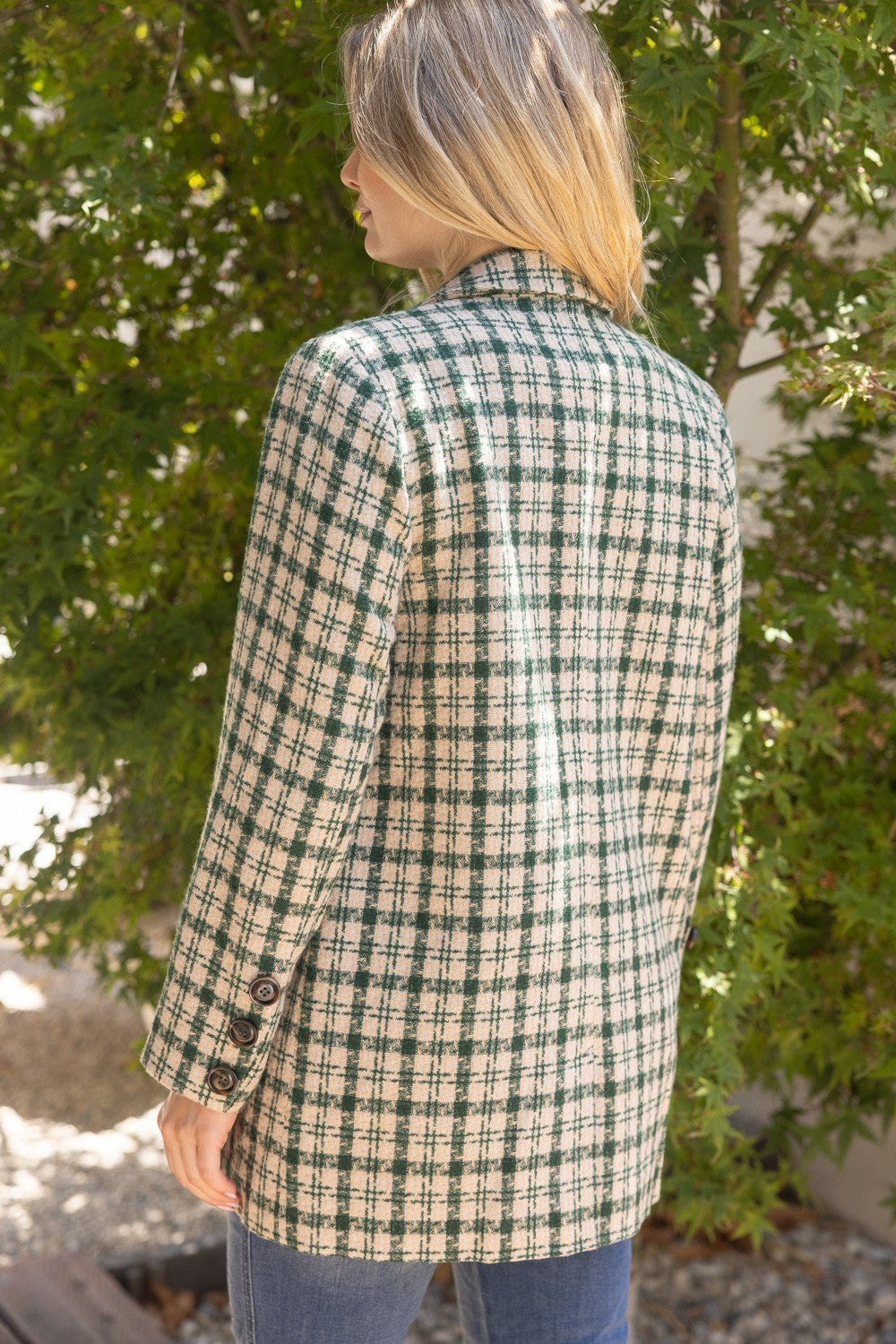 TWEED PLAID BLAZER/COAT