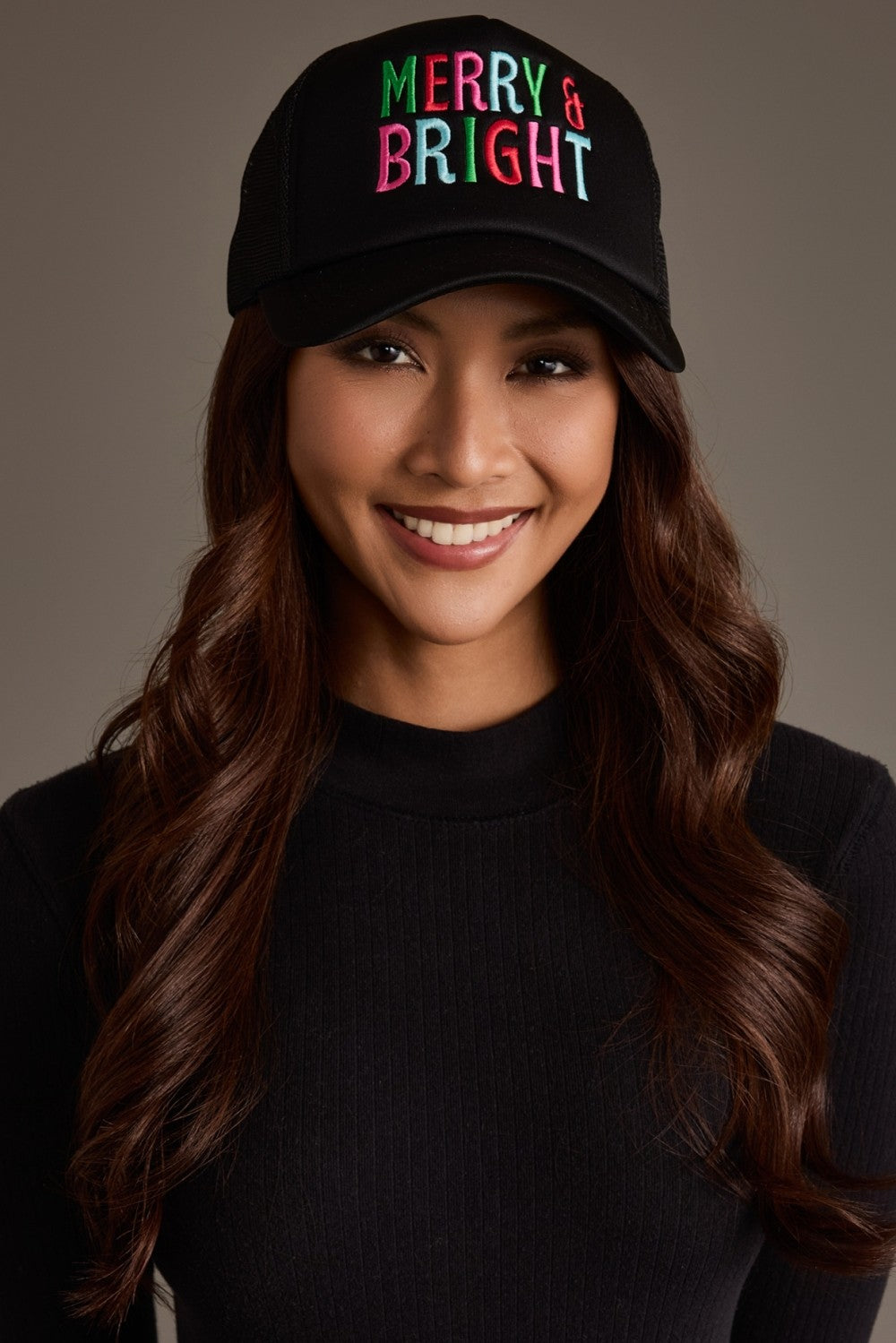 MERRY & BRIGHT TRUCKER HAT
