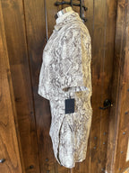 HABITUAL SNAKESKIN SKORT--BROWN MIX
