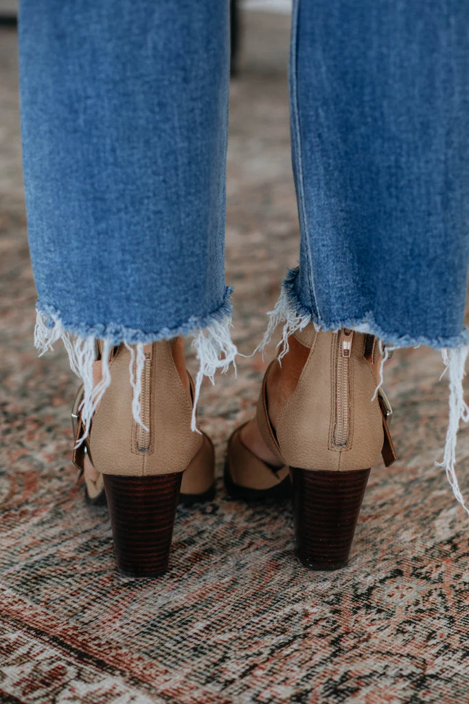 RIGHT ON POINT HEEL--KHAKI