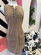 HIGHLINE MINI DRESS--TAUPE