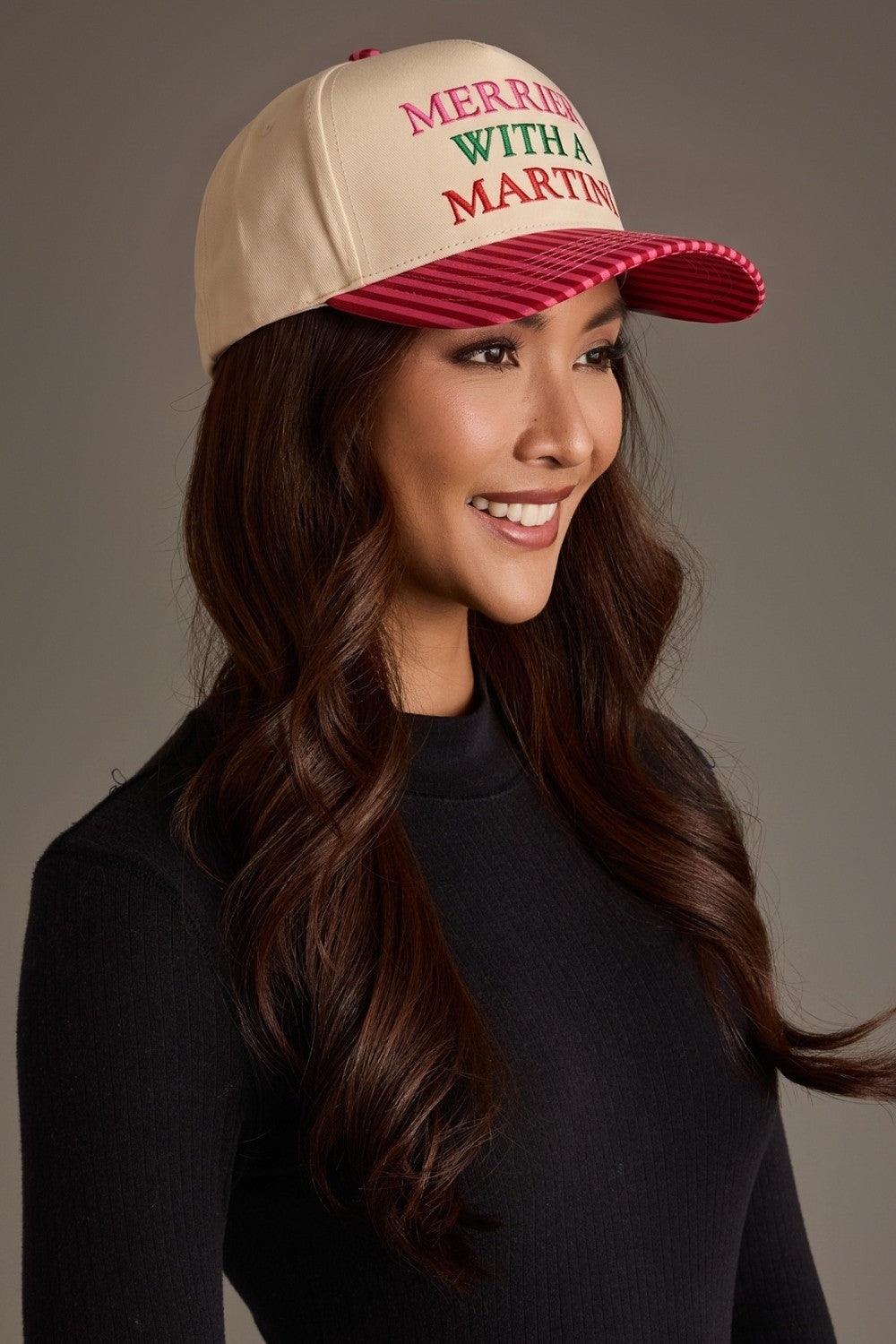MERRIER WITH A MARTINI TRUCKER HAT