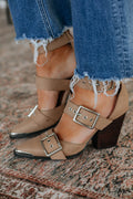 RIGHT ON POINT HEEL--KHAKI