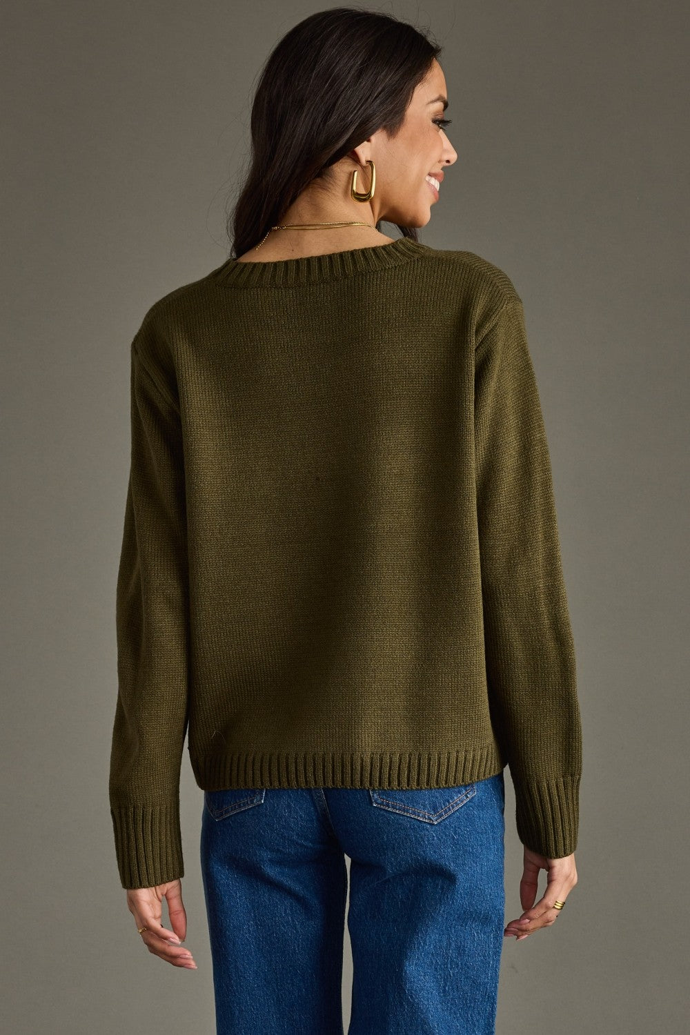 OLIVE WHISKEY WEATHER SWEATER
