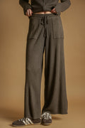 ESPRESSO STRAIGHT LEG RIBBED PANT