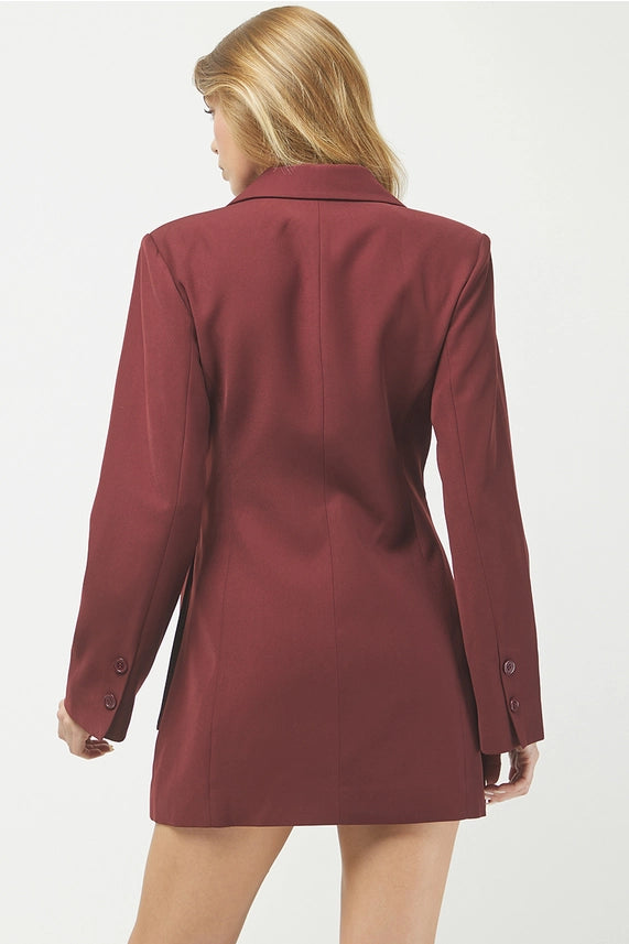BLAZZER DRESS--WINE