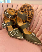 RIGHT ON POINT HEEL--DARK OLIVE