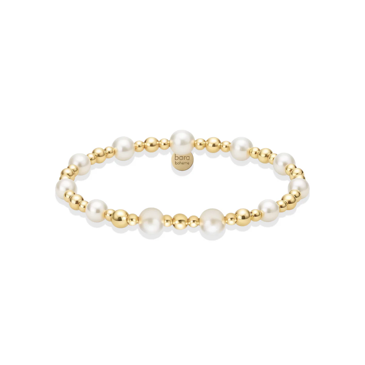 ASHLYN GOLD FILLED BEADED BRACELET WITH PEARLS