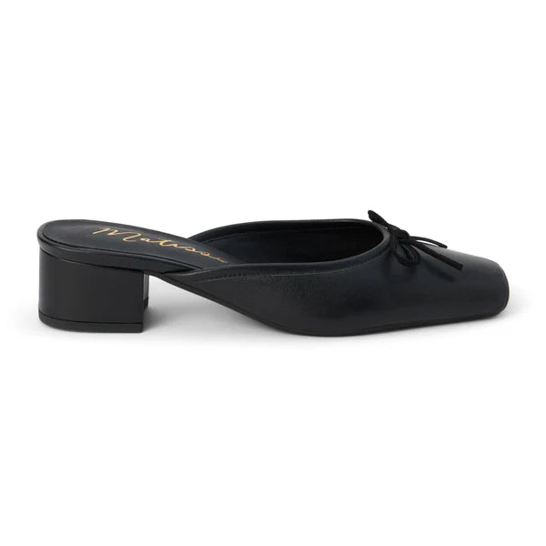 BASILIO HEELED MULE--BLACK