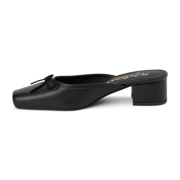 BASILIO HEELED MULE--BLACK