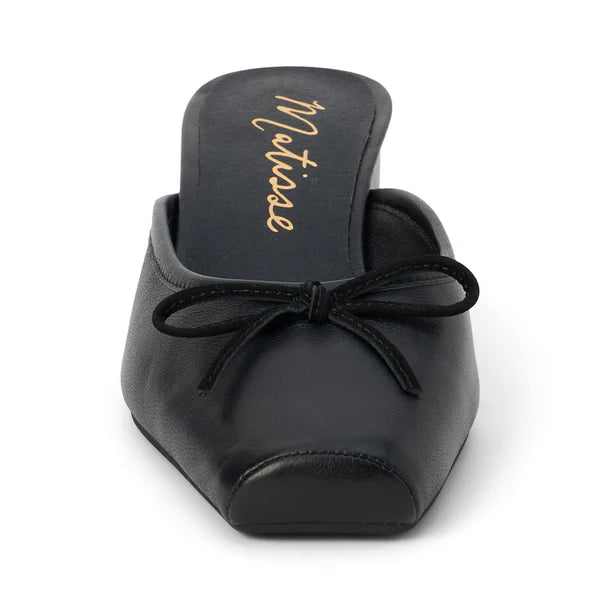 BASILIO HEELED MULE--BLACK