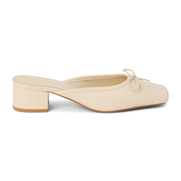 BASILIO HEELED MULE--IVORY