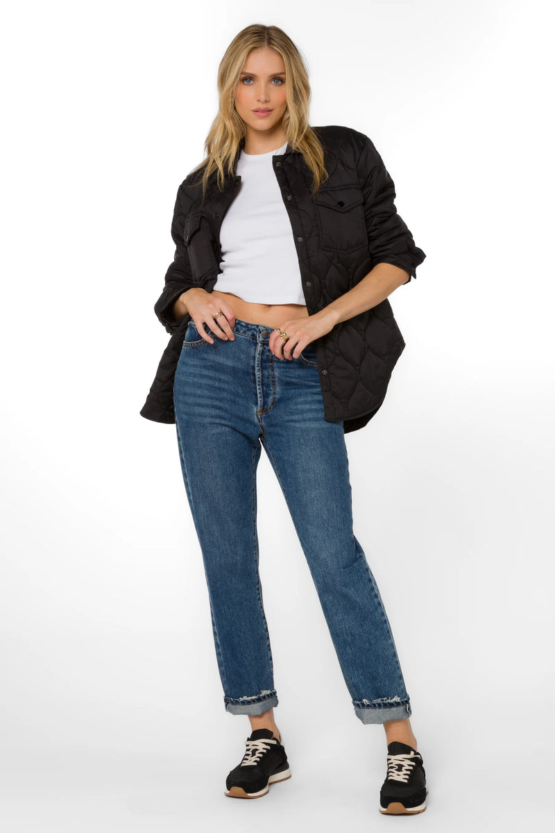 VELVET HEART BELLA PUFFER JACKET--BLACK