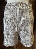 HABITUAL SNAKESKIN SKORT--BROWN MIX