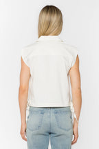 VELVET HEART CAPRICORN TOP--OPTIC WHITE