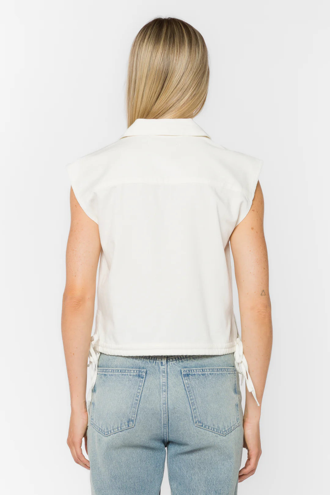 VELVET HEART CAPRICORN TOP--OPTIC WHITE
