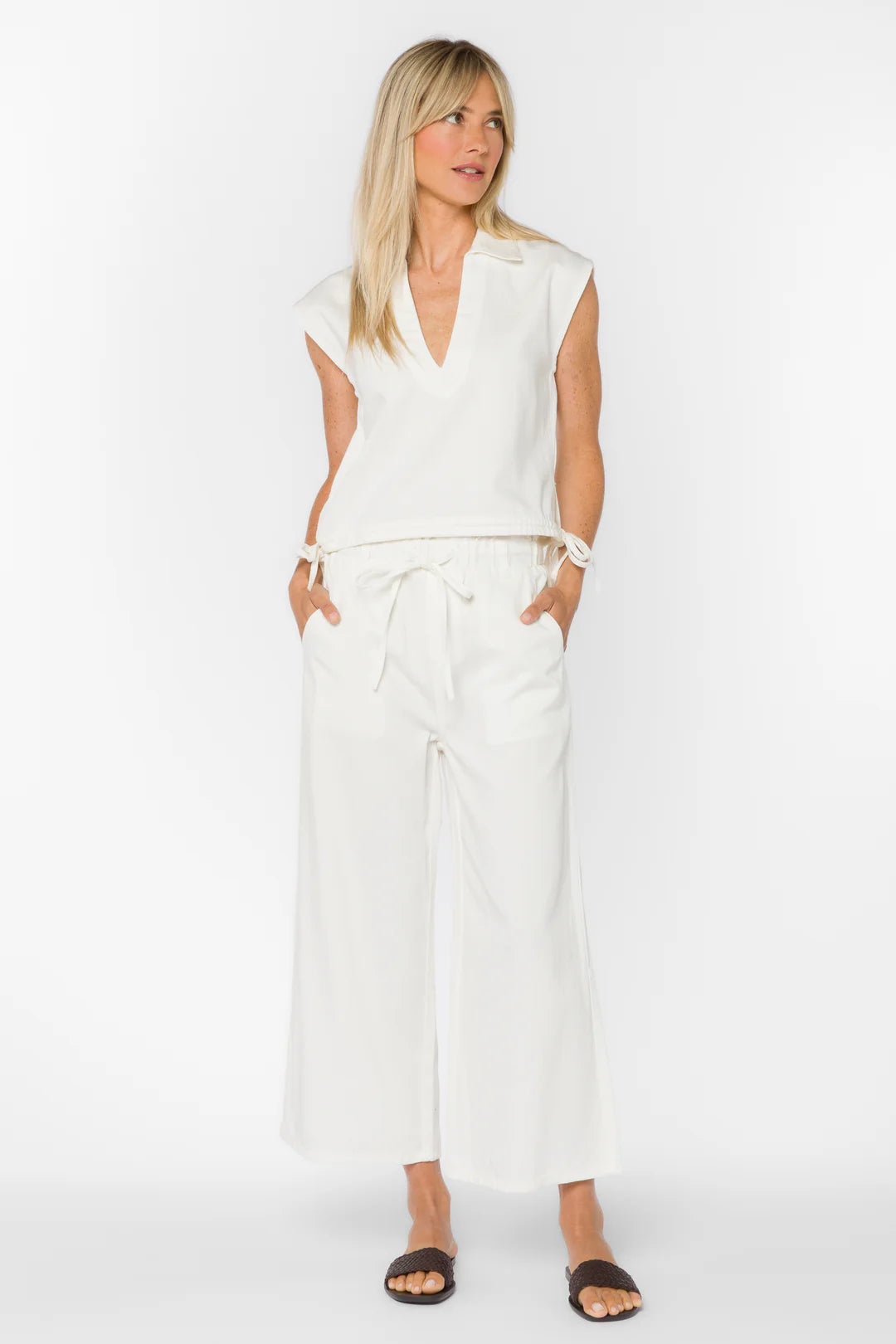 VELVET HEART CAPRICORN TOP--OPTIC WHITE