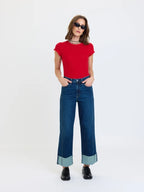 DAZE PLEASER HIGH RISE WIDE ANKLE--SLOW MOTION