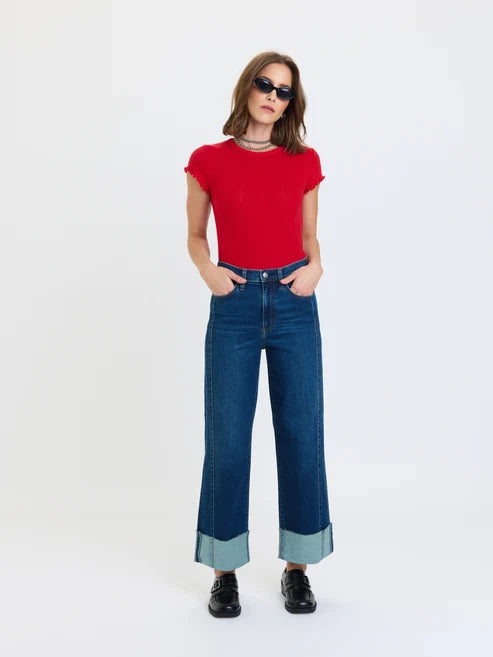 DAZE PLEASER HIGH RISE WIDE ANKLE--SLOW MOTION