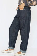VELVET HEART REYNA BARREL JEAN--DARK INDIGO