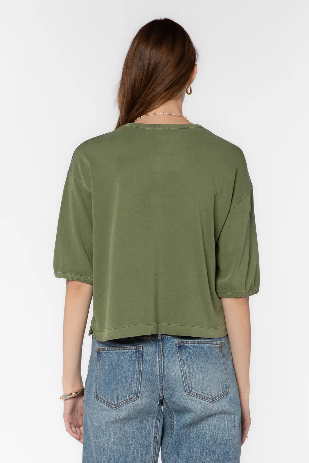 VELVET HEART ELIAS COTTON TEE--GRASS