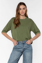 VELVET HEART ELIAS COTTON TEE--GRASS