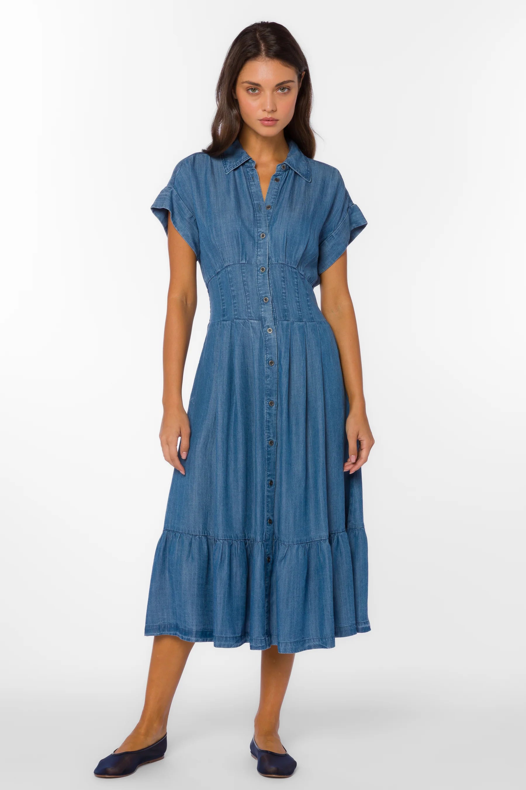 VELVET HEART EMILY DRESS--DENIM