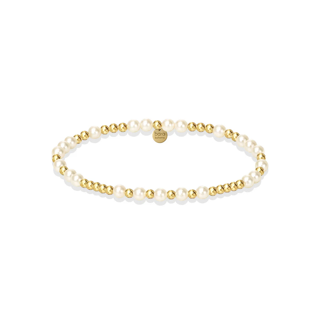 EMMA GOLD FILLED BEADED BRACELET WITH PEARLS