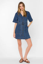 VELVET HEART KAULANA VINTAGE HAVANA DRESS--DENIM