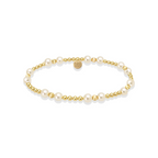 KIMBERLY GOLD FILLED BEADED BRACELET WITH PEARLS