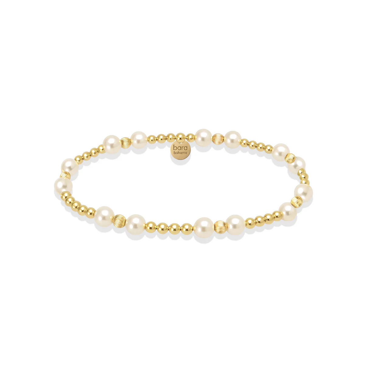 KIMBERLY GOLD FILLED BEADED BRACELET WITH PEARLS