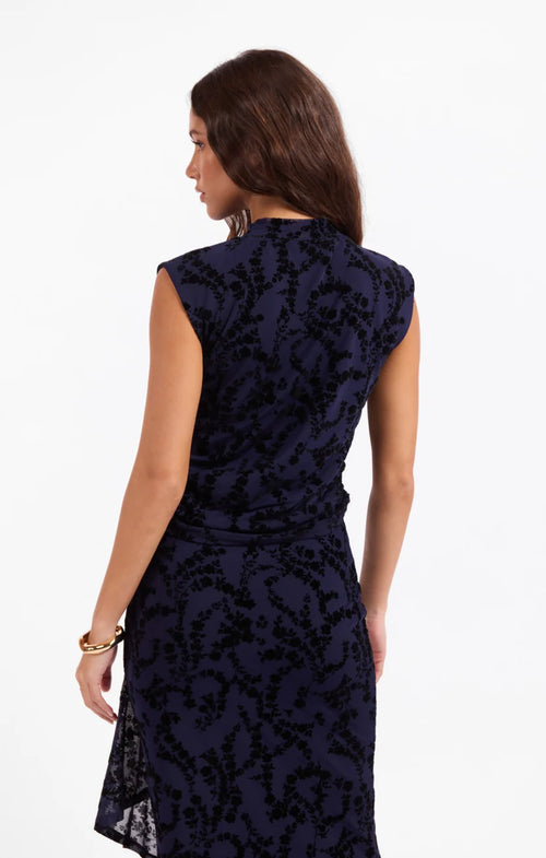 BEGONIA MESH TOP-- NAVY BLACK
