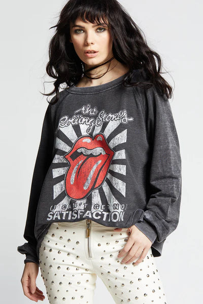 RECYCLED KARMA ROLLINGS STONES SATISFACTION SWEATSHIRT