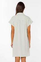 VELVET HEART MERILEE STRIPE DRESS--SAGE