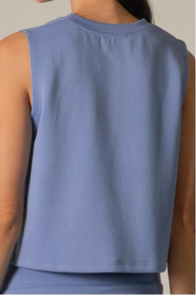 SCUBA MODAL SLEEVELESS TANK--CORNFLOWER BLUE