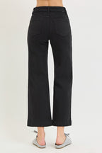 TC HIGH RISE CROP WIDE PANTS--BLACK