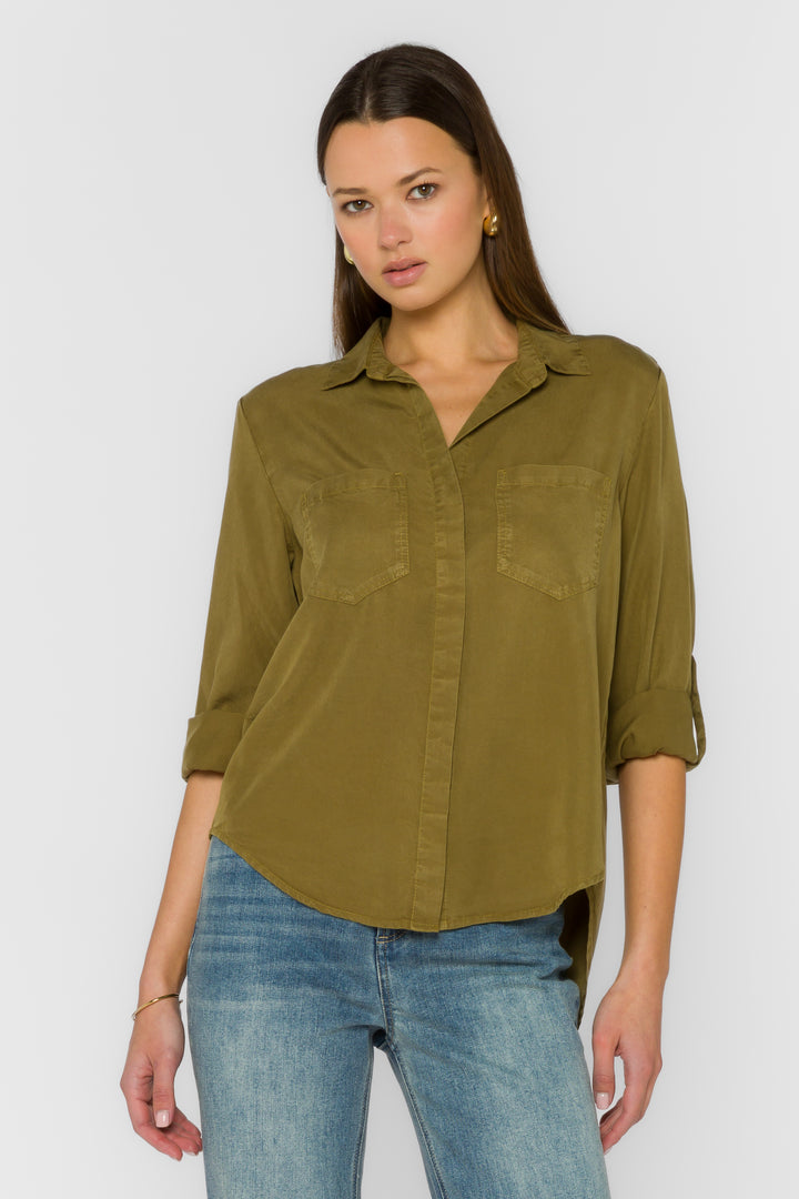VELVET HEART RILEY TOP--OLIVE