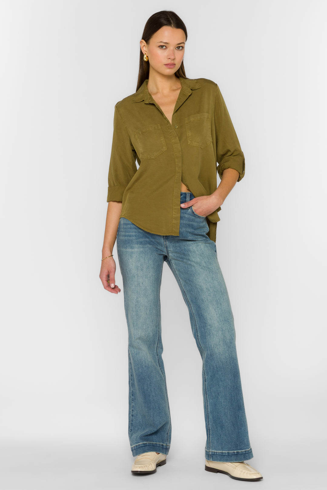 VELVET HEART RILEY TOP--OLIVE