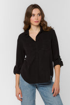 VELVET HEART RILEY TOP--BLACK
